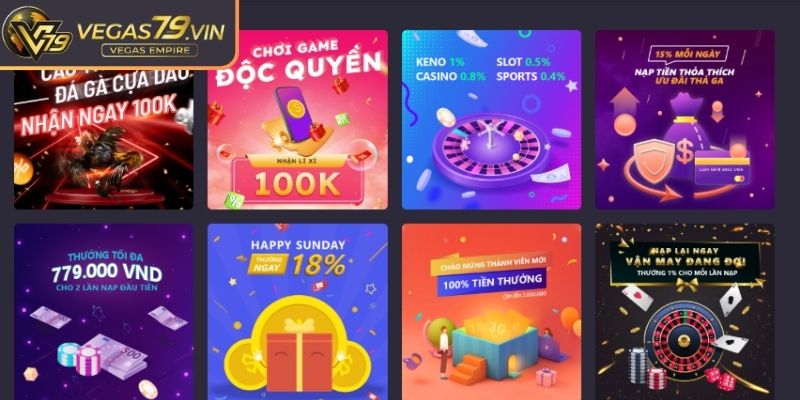 Khuyến Mãi Vegas79 - Săn Quà Lớn Nhận Ưu Đãi Độc Quyền 2 Hoàn tiền vốn hàng tuần