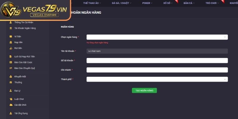 Nạp Tiền Vegas79 – Thanh Toán Siêu Linh Hoạt Bảo Mật Cao 1 Các bước chuẩn để nạp tiền Vegas79 thành công